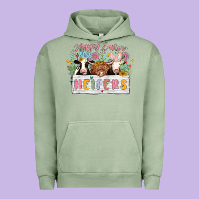 Happy Easter Heifers Urban Hoodie Designed By Maliassmallbusiness