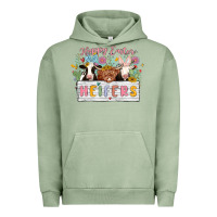 Pigment Oil Green happy easter heifers Urban Hoodie - MaliasSmallBusiness