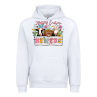 White happy easter heifers Urban Hoodie - MaliasSmallBusiness