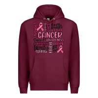 Burgundy cancer awareness Premium Hoodie - MaliasSmallBusiness