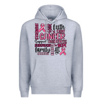 Heather Grey cancer awareness Premium Hoodie - MaliasSmallBusiness