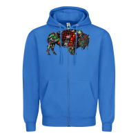 True Royal christmas bison Zipper Hoodie - RanaPortraitStore