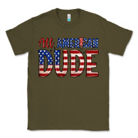 Army Green all american dude Classic Tee - Zillion Design Studio