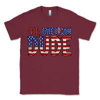 Burgundy all american dude Classic Tee - Zillion Design Studio