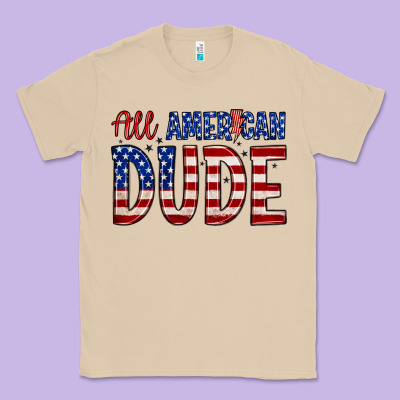 All American Dude Classic Tee Designed By Zillion Design Studio