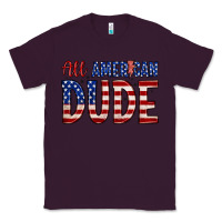 Plum all american dude Classic Tee - Zillion Design Studio