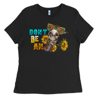 Black don't be an ass donkey Ladies Tee - BarkalooDesign