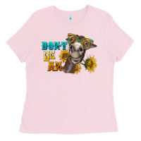 Bubblegum Pink don't be an ass donkey Ladies Tee - BarkalooDesign