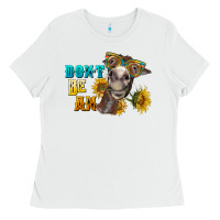 White don't be an ass donkey Ladies Tee - BarkalooDesign