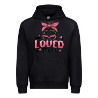 Black one loved mama messy bun Urban Hoodie - MaliasSmallBusiness