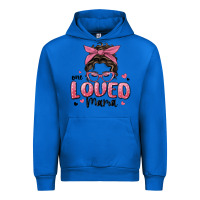 Cobalt one loved mama messy bun Urban Hoodie - MaliasSmallBusiness