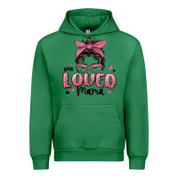 Emerald one loved mama messy bun Urban Hoodie - MaliasSmallBusiness