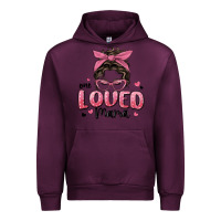 Mauve Wine one loved mama messy bun Urban Hoodie - MaliasSmallBusiness