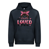 Navy one loved mama messy bun Urban Hoodie - MaliasSmallBusiness