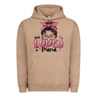 Pigment Burro one loved mama messy bun Urban Hoodie - MaliasSmallBusiness