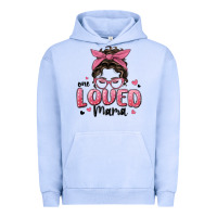Pigment Grape Ice one loved mama messy bun Urban Hoodie - MaliasSmallBusiness