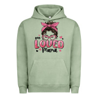 One Loved Mama Messy Bun Urban Hoodie | Teevron