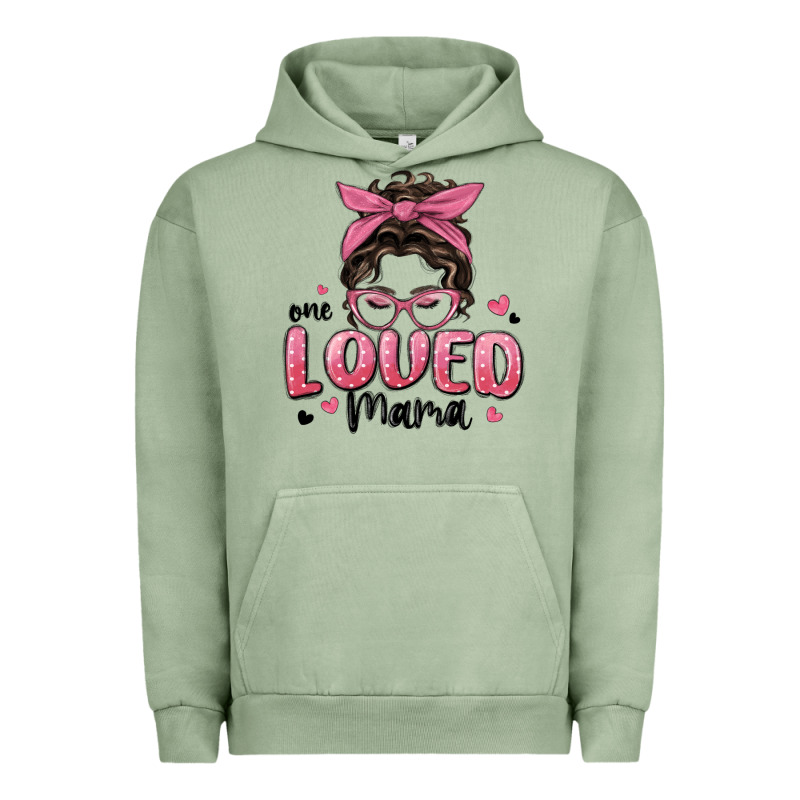One Loved Mama Messy Bun Urban Hoodie by MaliasSmallBusiness | Teevron