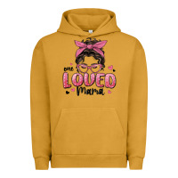Pigment Peanut Butter one loved mama messy bun Urban Hoodie - MaliasSmallBusiness