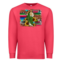 Cardinal san judas leopard cowhide sunflower background Premium Sweatshirt - JahusDesignShop