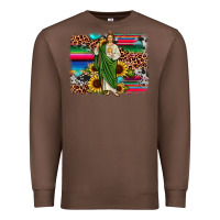 Chestnut san judas leopard cowhide sunflower background Premium Sweatshirt - JahusDesignShop