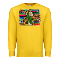 Lemon san judas leopard cowhide sunflower background Premium Sweatshirt - JahusDesignShop