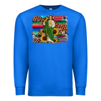 True Royal san judas leopard cowhide sunflower background Premium Sweatshirt - JahusDesignShop