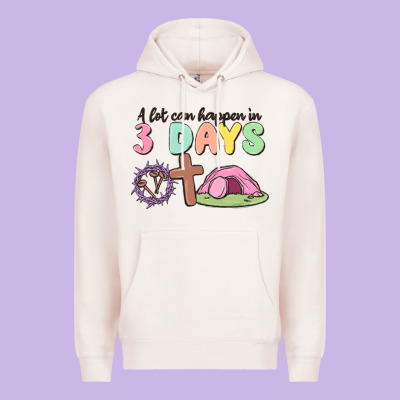 A Lot Can Happen In 3 Days Premium Hoodie Designed By Maliassmallbusiness