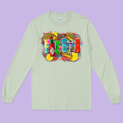 Taco Fiesta Long Sleeve Tee Designed By Zillion Design Studio