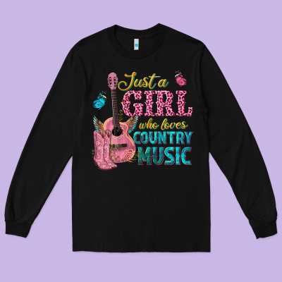 Long Sleeve Tee just a girl who loves country music