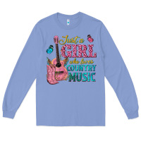Colony Blue just a girl who loves country music Long Sleeve Tee - texasbilliewilder