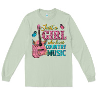 Matcha just a girl who loves country music Long Sleeve Tee - texasbilliewilder