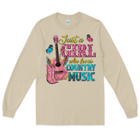 Mushroom just a girl who loves country music Long Sleeve Tee - texasbilliewilder