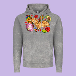 Empanadas Roses Onion Lime And Avocado Vintage Hoodie Designed By Adodesignshop