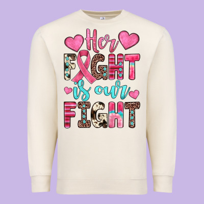 Her Fight Is Our Fight Premium Sweatshirt Designed By Jahusdesignshop