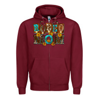 Burgundy rodeo mom Zipper Hoodie - Zillion Design Studio