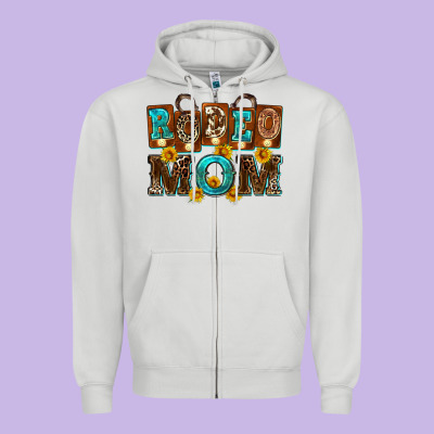 Rodeo Mom Zipper Hoodie Designed By Zillion Design Studio