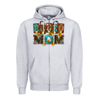 Heather Grey rodeo mom Zipper Hoodie - Zillion Design Studio