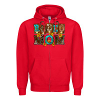 Red rodeo mom Zipper Hoodie - Zillion Design Studio