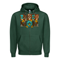 Sports Green rodeo mom Zipper Hoodie - Zillion Design Studio