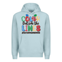Color Outside The Lines Autism Awareness Premium Hoodie | Teevron