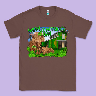 Happy St. Patrick's Day Cattle And Calfs Classic Tee Designed By Ranaportraitstore