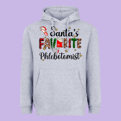 Santas Favourite Phlebotomist Heavyweight Hoodie Designed By Adodesignshop