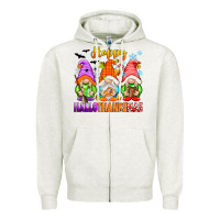 Happy Hallothanksmas Gnomes Zipper Hoodie | Teevron