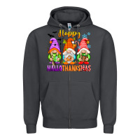 Smoke happy hallothanksmas gnomes Zipper Hoodie - texasbilliewilder