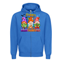 True Royal happy hallothanksmas gnomes Zipper Hoodie - texasbilliewilder