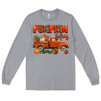 Heather Grey pumpkin farm truck Long Sleeve Tee - AdoDesignShop