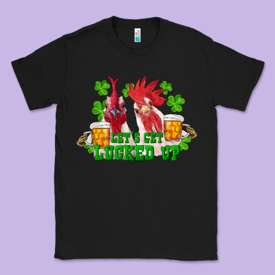 St. Patrick's Day Roosters Let's Get Lucked Up Classic Tee Designed By Ranaportraitstore