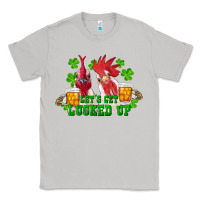 Moon Dust st. patrick's day roosters let's get lucked up Classic Tee - RanaPortraitStore