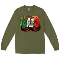 Army Green papa mexico Long Sleeve Tee - Zillion Design Studio